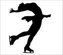 FIGURE SKATER SILHOUETTE CAR DECAL