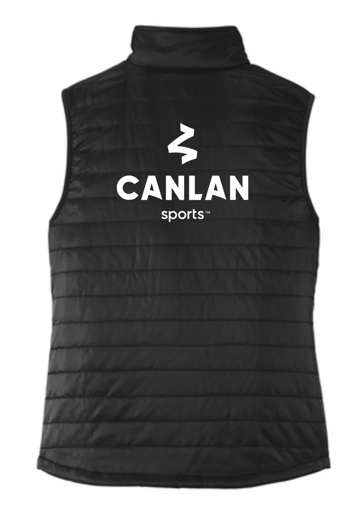 Canlan Ladies Puffy Vest back