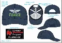 FORCE CUSTOM HAT NAVY SPORT PIQUE