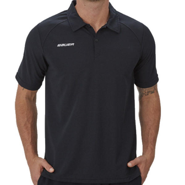 [1059157] Bauer Team Pique Polo - Blk 2021 (Small (ps))