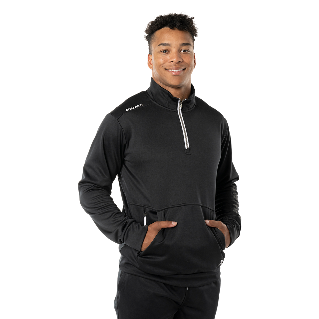 S23 Bauer Team Fleece Half Zip Sr - Blk