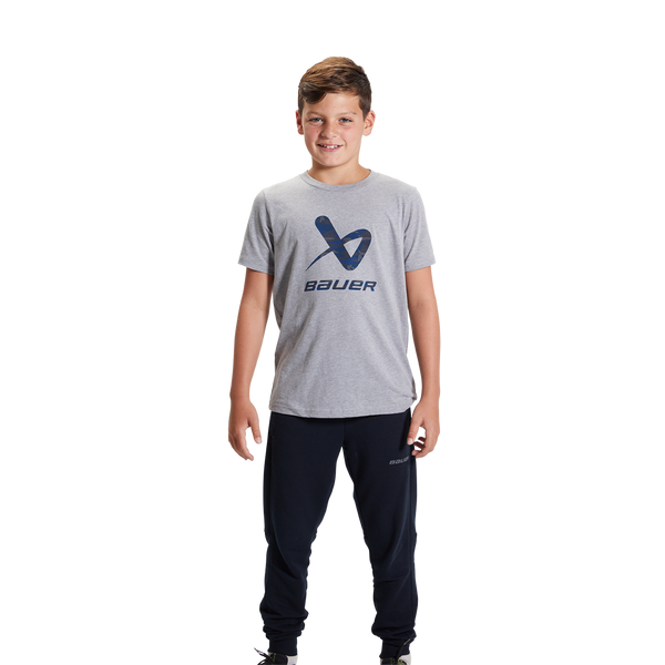 S22 Bauer Camo Lockup Tee Yth - Gry