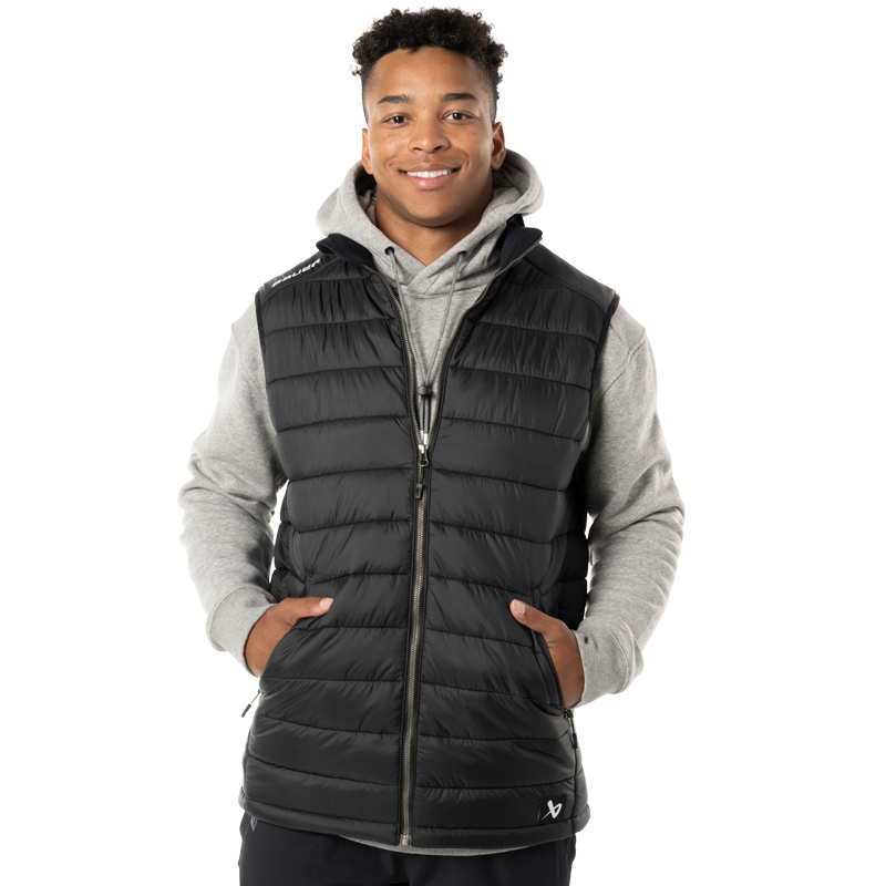 [1061015] S23 Bauer Team Puffer Vest Sr - Blk (XS (wjs))