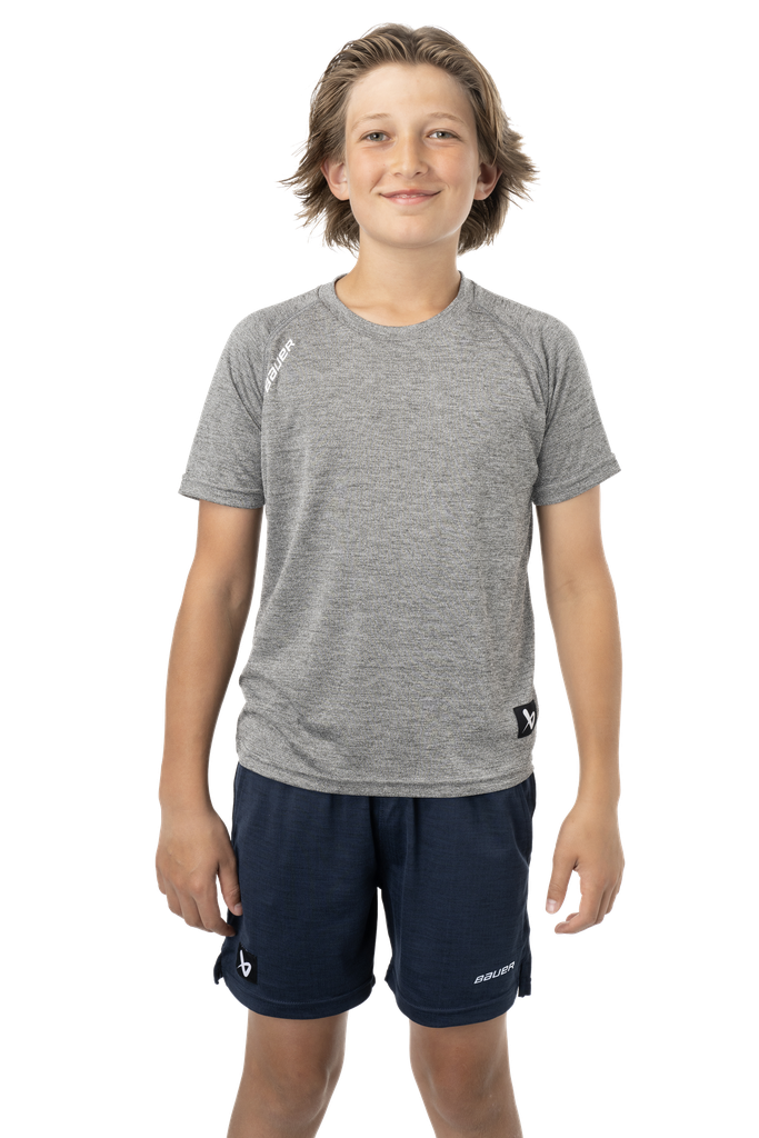 Bauer S24 Team SS Tech Tee Yth-Gry