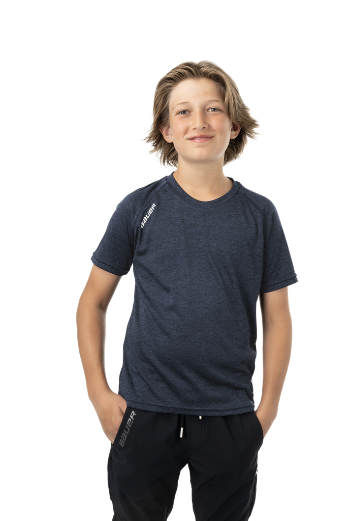 Bauer S24 Team SS Tech Tee Yth-Nav
