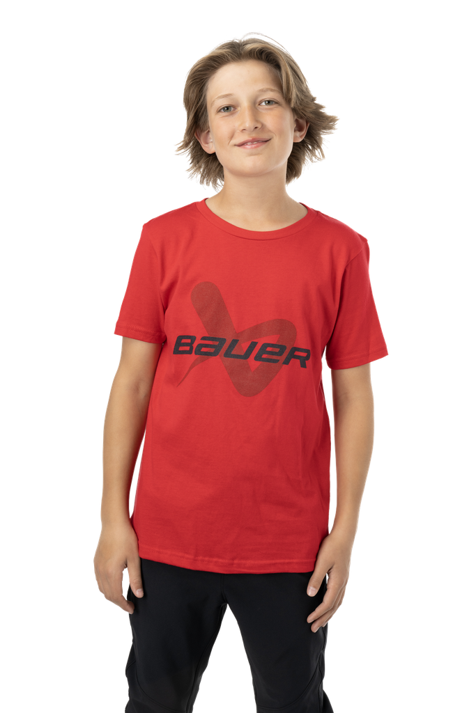 Bauer S24 Core SS Lockup Tee Yth-Red