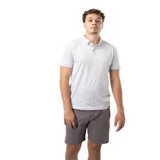 S24 Bauer Flc Printed Perf Polo Sr - Ltgry