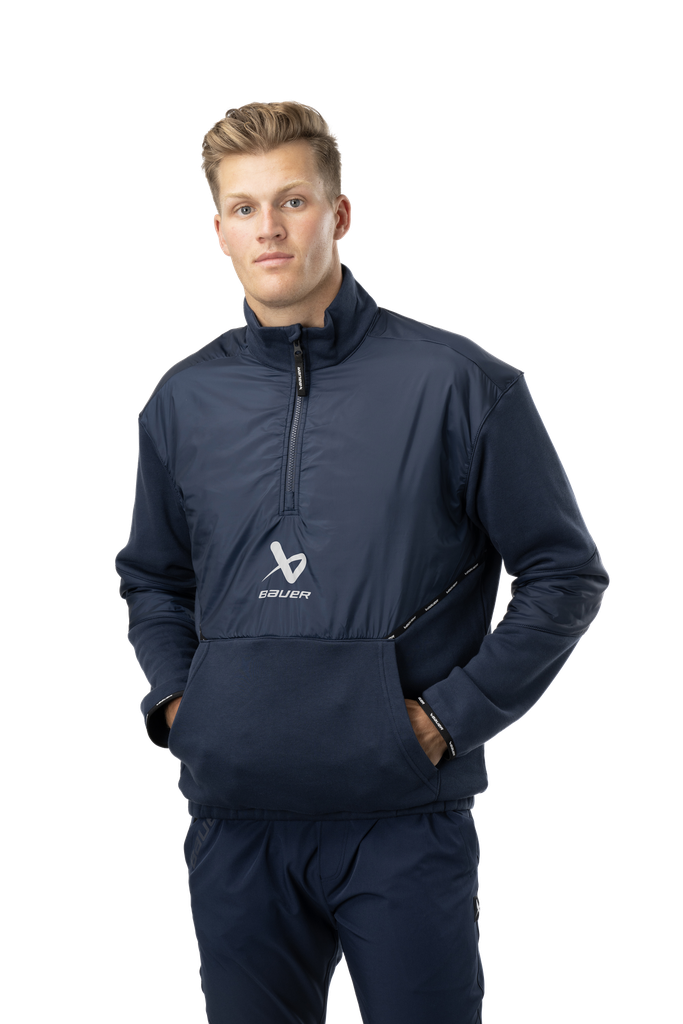 S24 Bauer Flc Half Zip Pullover Sr - Blu