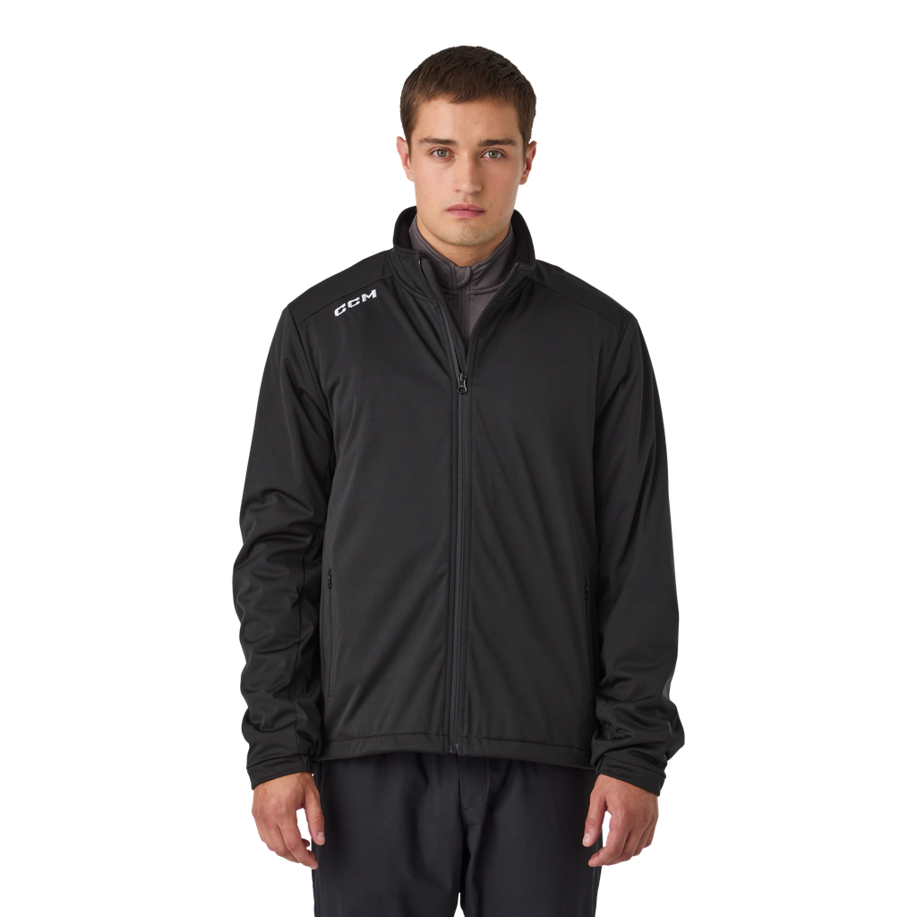 [JRM5TA] CCM S25 Team Rink Suit Midweight Jacket (Black - W/U Jkt, Small (wjs))
