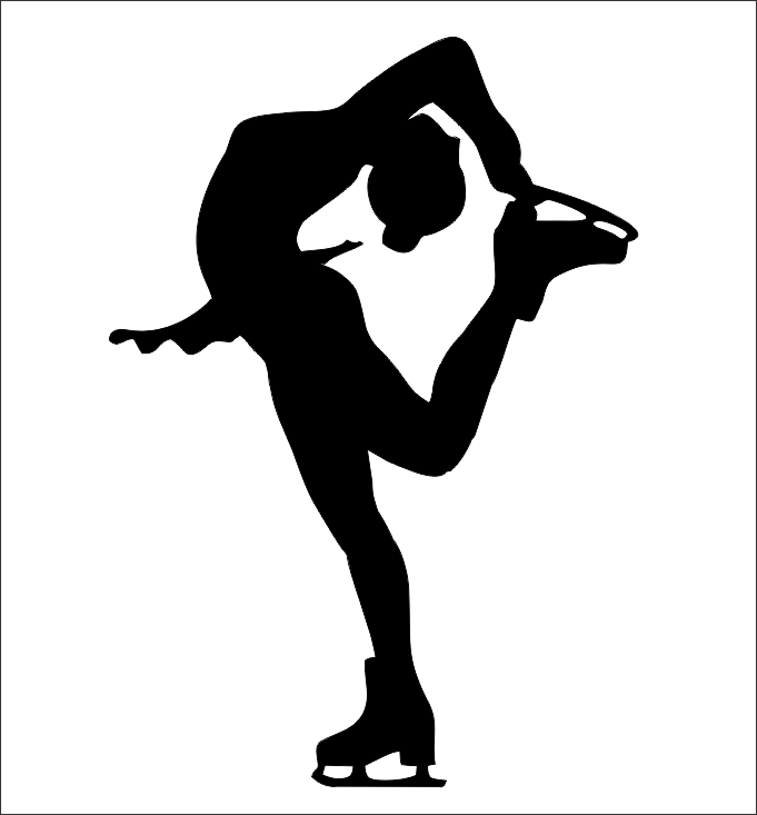 [FSCW] FIGURE SKATER SILHOUETTE CAR DECAL