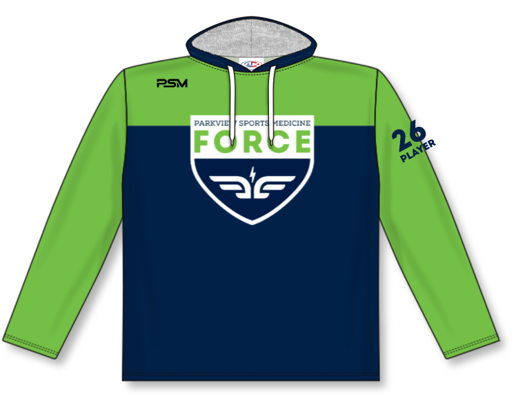 AK PSM Force Sublimated Hoody Nav/Lime