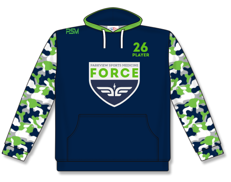 AK PSM Force Sublimated Hoody Nav/Lime Camo