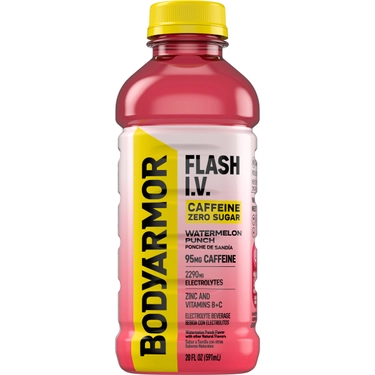 [413880] Bodyarmor Flash IV Zero Sugar Caffeine (Watermelon - Flvr)