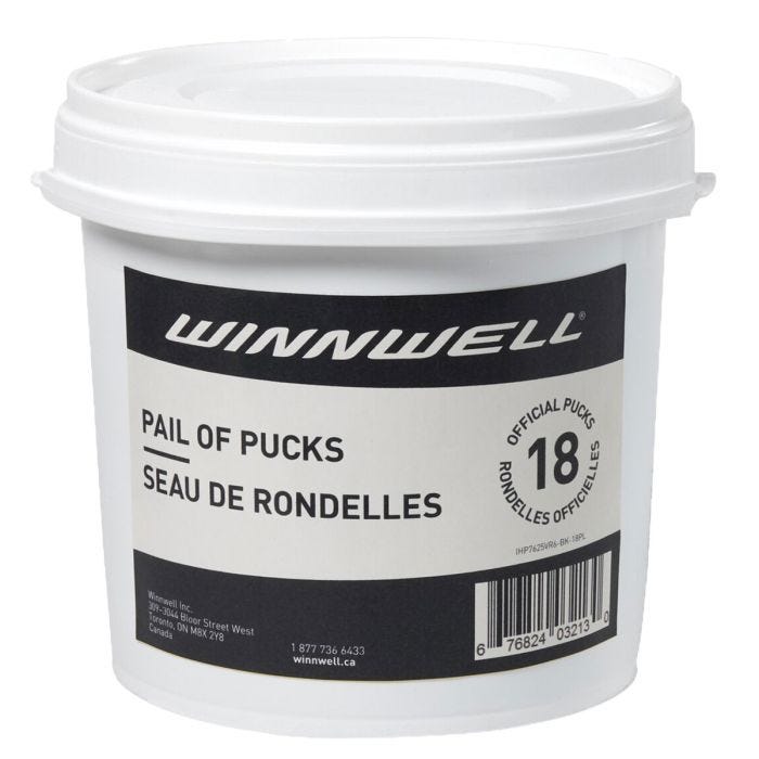 WW Ice Hockey Puck 18pk Pail