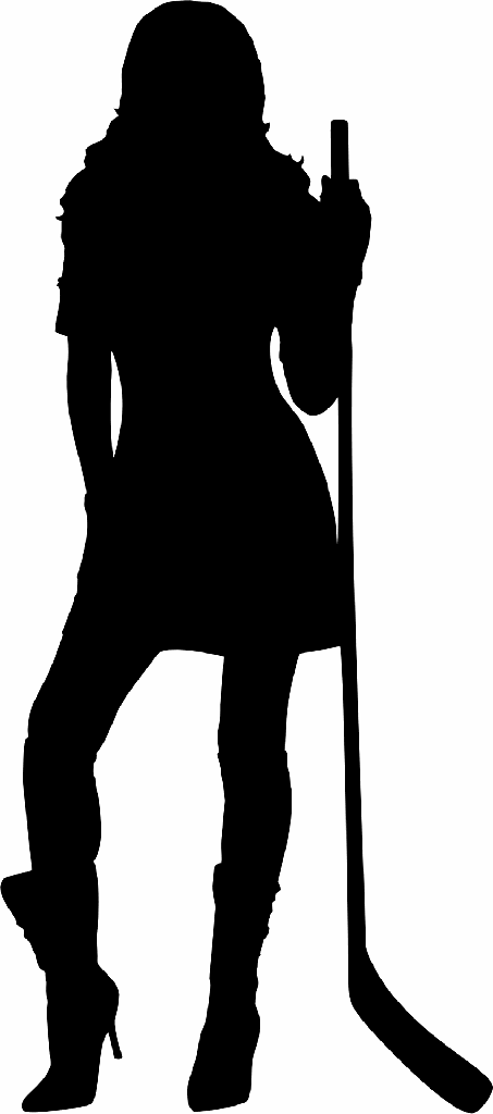 CHICK W/STICK CAR WINDOW DECAL