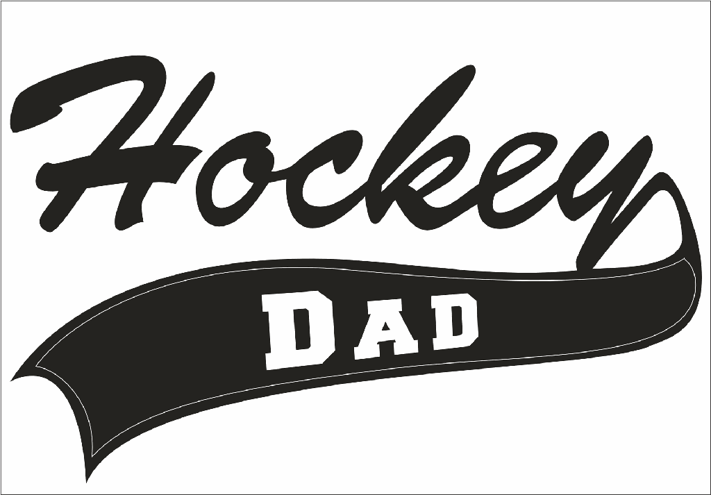 HOCKEY DAD CAR WINDOW DECAL