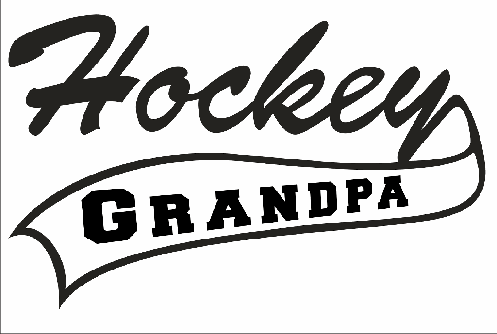 HOCKEY GRANDPA CAR WINDOW DECAL