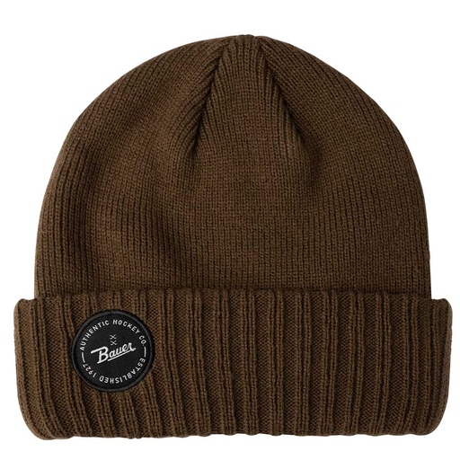 [1064102] Bauer S24 Knit Patch Toque Sr-Tan