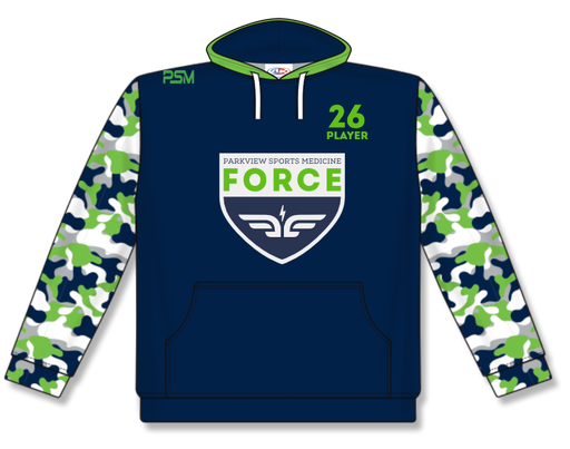AK PSM Force Sublimated Hoody Nav/Lime Camo