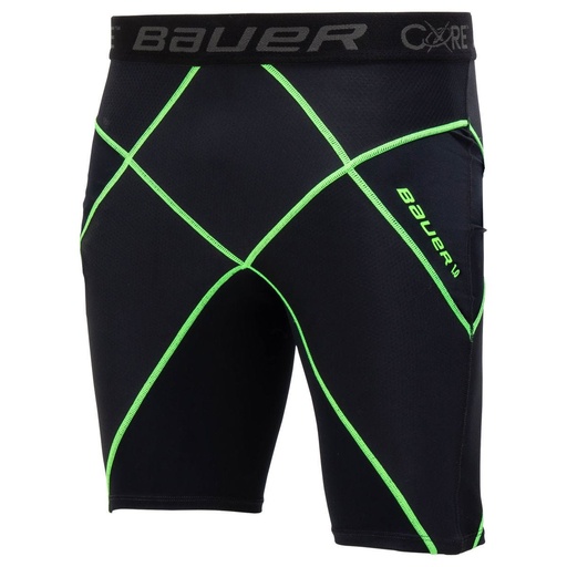 BAUER S17 CORE COMPR BL SHORT - SR - BLK