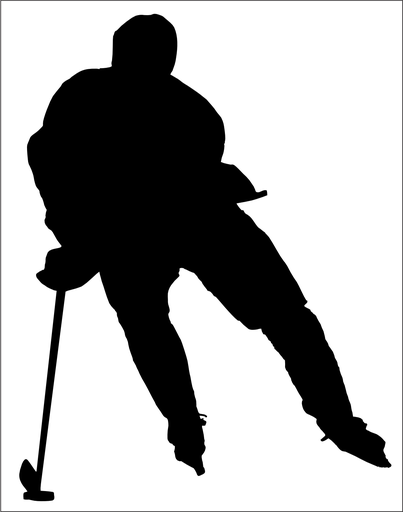 [HPSD] HOCKEY PLAYER SILHOUETTE CAR DECAL